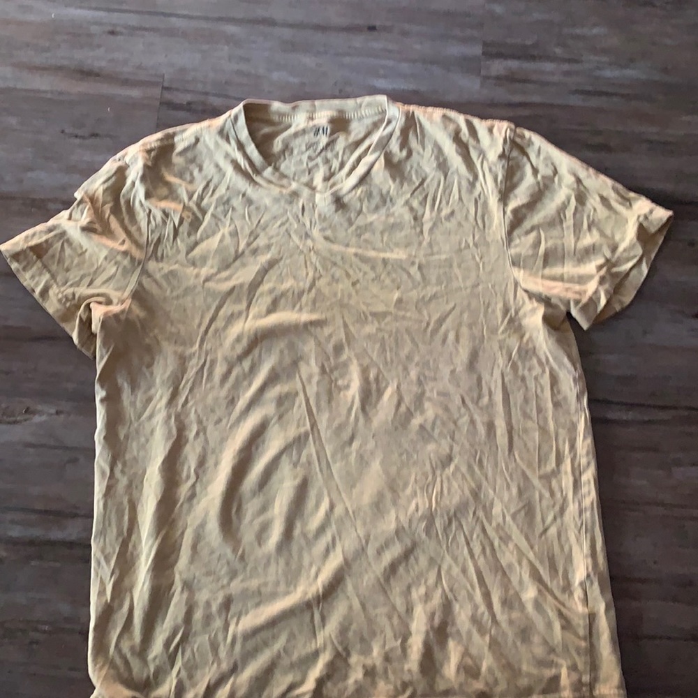 V Neck Light Brown T Shirt from H&M